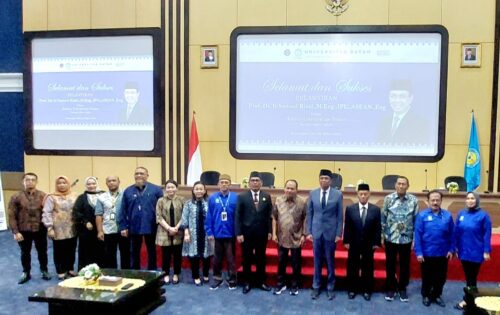 Pelantikan Prof Dr Ir Samsul Rizal MEng sebagai Rektor Universitas Batam (Uniba) masa periode 2024-2028, Selasa (25/3)