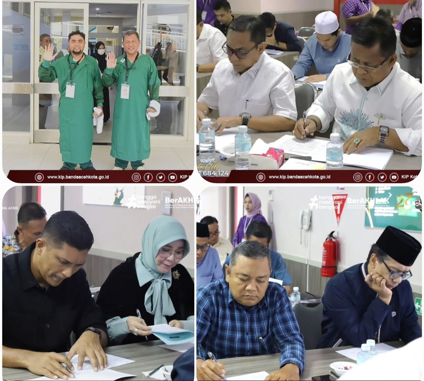 Empat Paslon Wali Kota/Wakil Wali Kota Banda Aceh menjalani tes kesehatan di RSUDZA dan RSJ Aceh, Sabtu (31/8) dan Ahad (1/9). (Foto: Dok. KIP Banda Aceh)