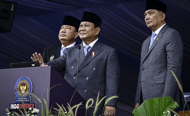 Presiden Prabowo Subianto secara resmi membuka pameran pertahanan Indo Defence 2025 Expo & Forum, yang digelar di JIEXPO Kemayoran, Jakarta, pada Rabu, 11 Juni 2025. (Foto: BPMI Setpres)