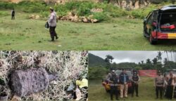 Pemusnahan granat peninggalan perang Dunia II buatan Jepang di lokasi bekas galian C, Kecamatan Peukan Bada, Aceh Besar, Senin (9/6/2025). (Foto: For Infoaceh.net)