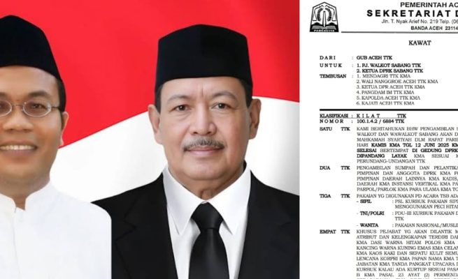 Zulkifli H. Adam dan Suradji Junus dijadwalkan dilantik sebagai Wali Kota dan Wakil Wali Kota Sabang periode 2025–2030 pada Kamis lusa, 12 Juni 2025. (Foto: Dok. Infoaceh.net)