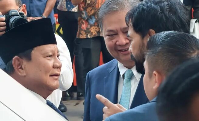 Presiden Prabowo Subianto saat bertemu Gubernur Aceh Muzakir Manaf atau Mualem di Jakarta Convention Center (JCC), Jakarta Pusat, Kamis, 12 Juni 2025. (Foto: Ist)