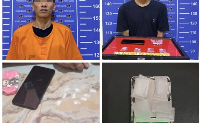 Kolaborasi TNI/Polri menggagalkan peredaran narkotika jenis sabu, dan mengamankan seorang tersangka berinisial GS (28) beserta sejumlah barang bukti. (Foto: Dok. POLRES SABANG)