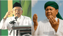 Klose Foto : Wapres ke-13 RI Ma’ruf Amin saat menyampaikan sambutan dalam Milad ke-50 MUI di Asrama Haji, Jakarta Timur, Sabtu (26/7/2025).