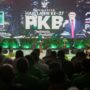 Gus Muhaimin saat peringatan Hari Lahir (Harlah) ke-27 PKB di Jakarta Convention Center (JCC), Senayan, Rabu malam, 23 Juli 2025.
