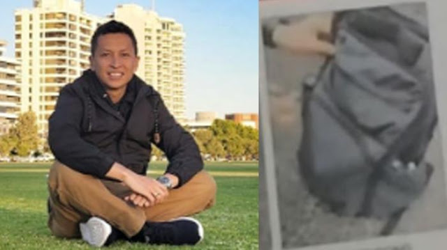 Petugas Kepolisian menunjukkan lokasi penemuan tas milik Arya Daru Pangayunan di rooftop lantai 12 Gedung Kemlu, Jakarta. Isi tas diduga menjadi kunci misteri kematian sang diplomat.