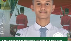 Muhammad Ridho, siswa SMAN Modal Bangsa (MOSA) Aceh terpilih sebagai Pasukan Pengibaran Bendera Pusaka (Paskibraka) nasional tahun 2025 mewakili Provinsi Aceh. (Foto: Ist)
