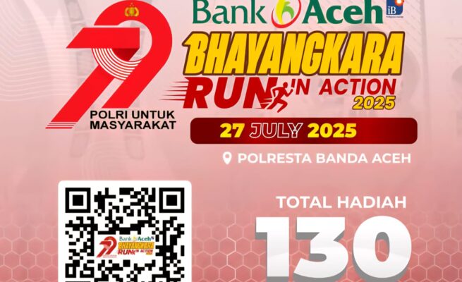 Polda Aceh bekerja sama dengan Bank Aceh akan menggelar Bhayangkara Run 2025.