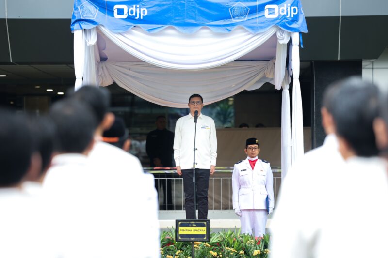 Direktorat Jenderal Pajak (DJP) memperingati Hari Pajak 2025 dengan menggelar upacara nasional yang dilaksanakan secara serentak di seluruh Indonesia, Senin (14/7). (Foto: Ist)