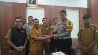 Kepala BPKA Reza Saputra menerima kunjungan Dirlantas Polda Aceh, Kombes Pol Deden Supriyatna Imhar beserta jajaran di ruang kerjanya, Selasa (22/7). (Foto: Ist)