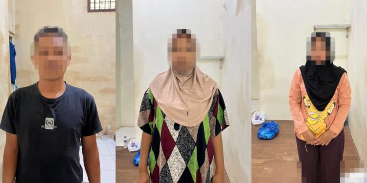 Satreskrim Polres Aceh Selatan Polda Aceh menangkap tiga pelaku kasus TPPO dengan korban anak di bawah umur yang dijadikan PSK. (Foto: Dok. Polres Aceh Selatan) | Infoaceh.net Satreskrim Polres Aceh Selatan Polda Aceh menangkap tiga pelaku kasus TPPO dengan korban anak di bawah umur yang dijadikan PSK. (Foto: Dok. Polres Aceh Selatan)