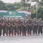 Kejati Aceh bersama Kodam IM melaksanakan apel gelar kesiapan pengamanan Kejati dan Kejari se-Wilayah Aceh di halaman kantor Kejati Aceh, Kamis (24/7). (Foto: Infoaceh.net/Muhammad Saman)