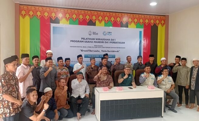 Yayasan Baitul Mal (YBM) PLN Unit Induk Distribusi (UID) Aceh menggelar pelatihan wirausaha bagi para dai yang bertugas di sejumlah wilayah perbatasan Aceh–Sumatera Utara.