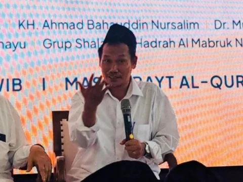 Rais Syuriyah Pengurus Besar Nahdlatul Ulama (PBNU) KH Ahmad Bahaudin Nursalim atau yang akrap disapa Gus Baha