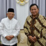 Wakil Presiden Ma’ruf Amin memberikan dukungan kepada Prabowo Subianto untuk menguatkan Pasal 33 UUD 1945 demi kemakmuran rakyat. (Foto: Biro Setwapres)