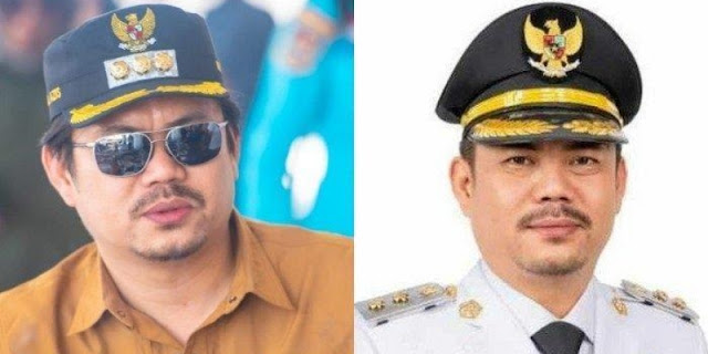 Bupati Kolaka Timur Abdul Aziz saat dilantik sebagai Bupati definitif pada 27 November 2023. Kini ia terjaring OTT KPK. (Foto: Dok Pemprov Sultra)