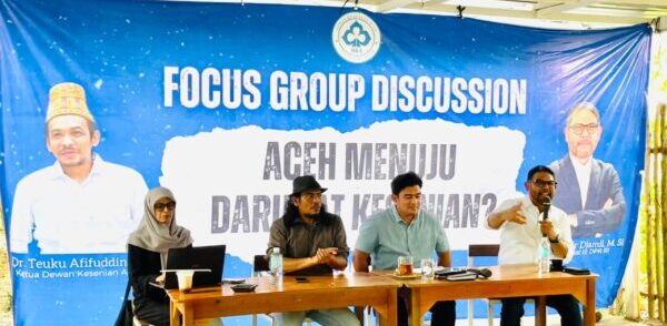 FGD bertajuk “Aceh Menuju Darurat Seni” yang digelar DKA Aceh, Sabtu, 2 Agustus 2025, di Banda Aceh. (Foto: Ist)