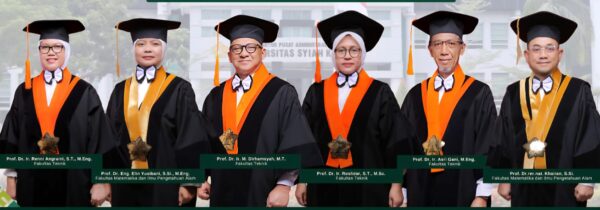Universitas Syiah Kuala kembali menambah 6 guru besar melalui Sidang Terbuka Senat Akademik Universitas yang digelar di Gedung AAC Dayan Dawood, Banda Aceh, pada 5 Agustus 2025. (Foto: Ist)